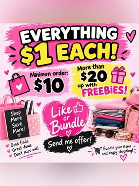Item 1$ minimum of 10$ | morethan 20$plus with freebies